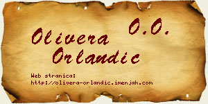 Olivera Orlandić vizit kartica